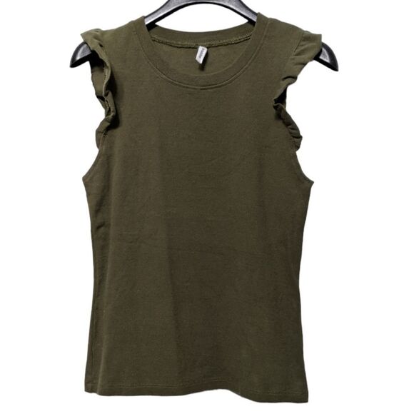 WISHLIST Ribbed Ruffle Tank Top L - Picture 5 of 5